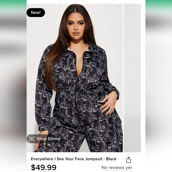 Fashion Nova Pants - Cute Artsy JUMPSUIT